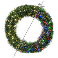 48" Green Boxwood Wreath 150WWLED UV