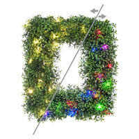 24"x20" Rectangle Boxwood Wreath 35LEDUV