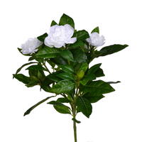 Vickerman 14.5"Artificial Beauty Polyester Gardenia Flower Bush