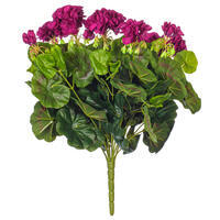 Vickerman Artificial Polyester Geranium Bush