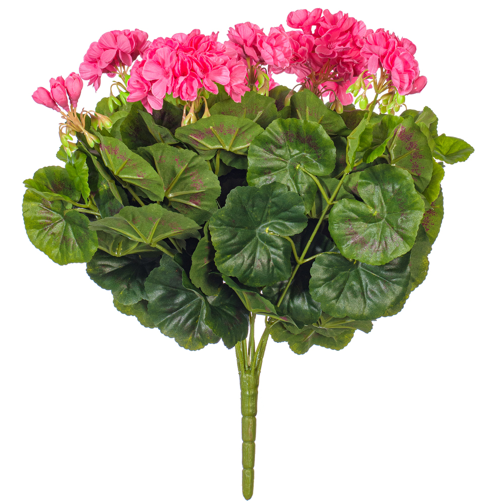 Vickerman Artificial Polyester Geranium Bush