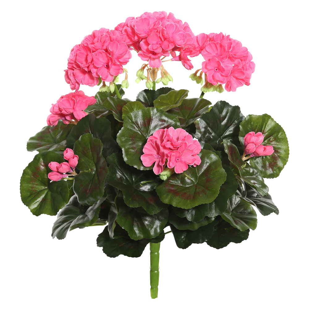 Vickerman Artificial Polyester Geranium Bush