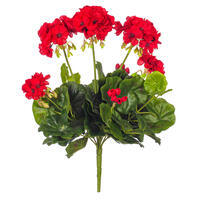 15.25" Red Geranium Bush
