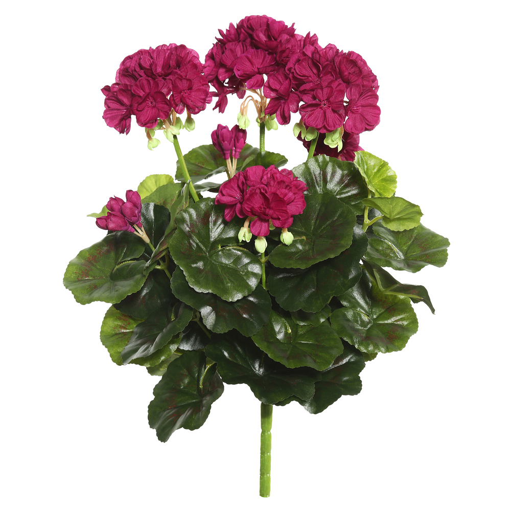 Vickerman Artificial Polyester Geranium Bush