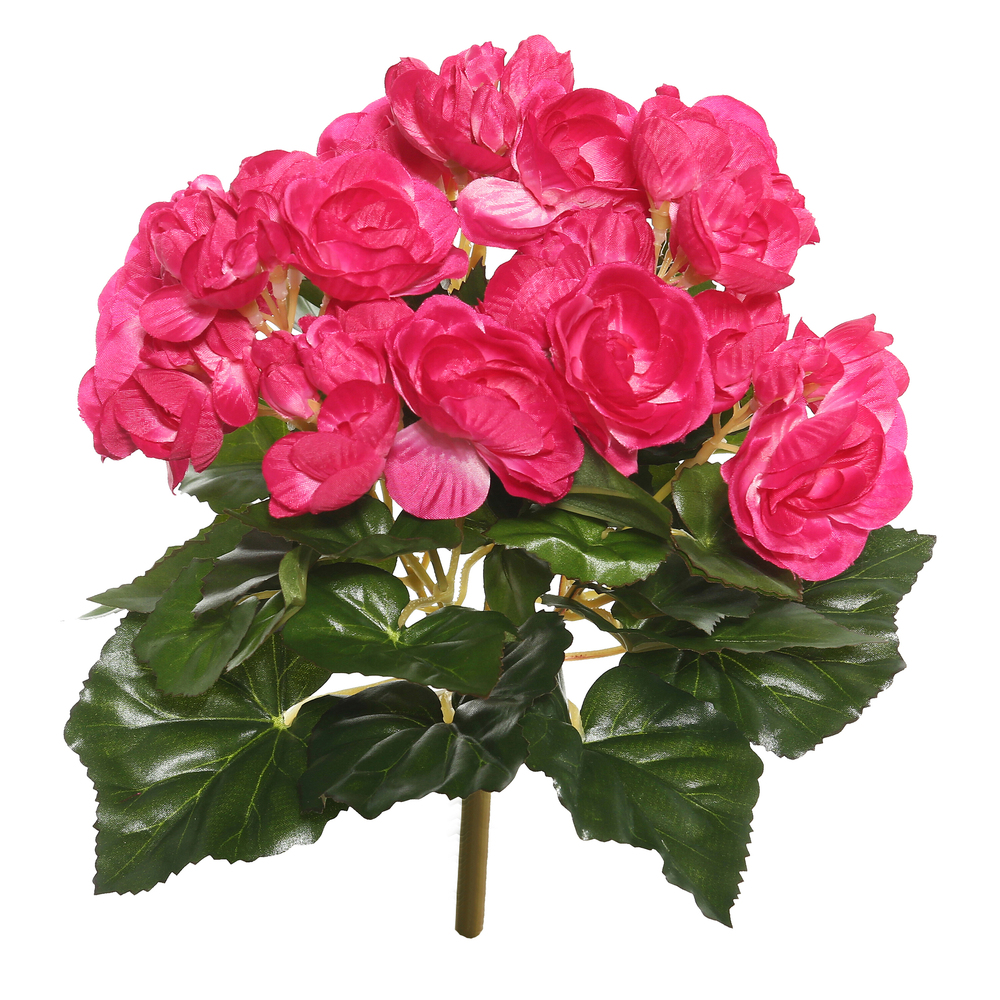Vickerman Artificial Polyester Begonia Bush