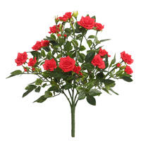 Vickerman Artificial Mini Diamond Rose Bush