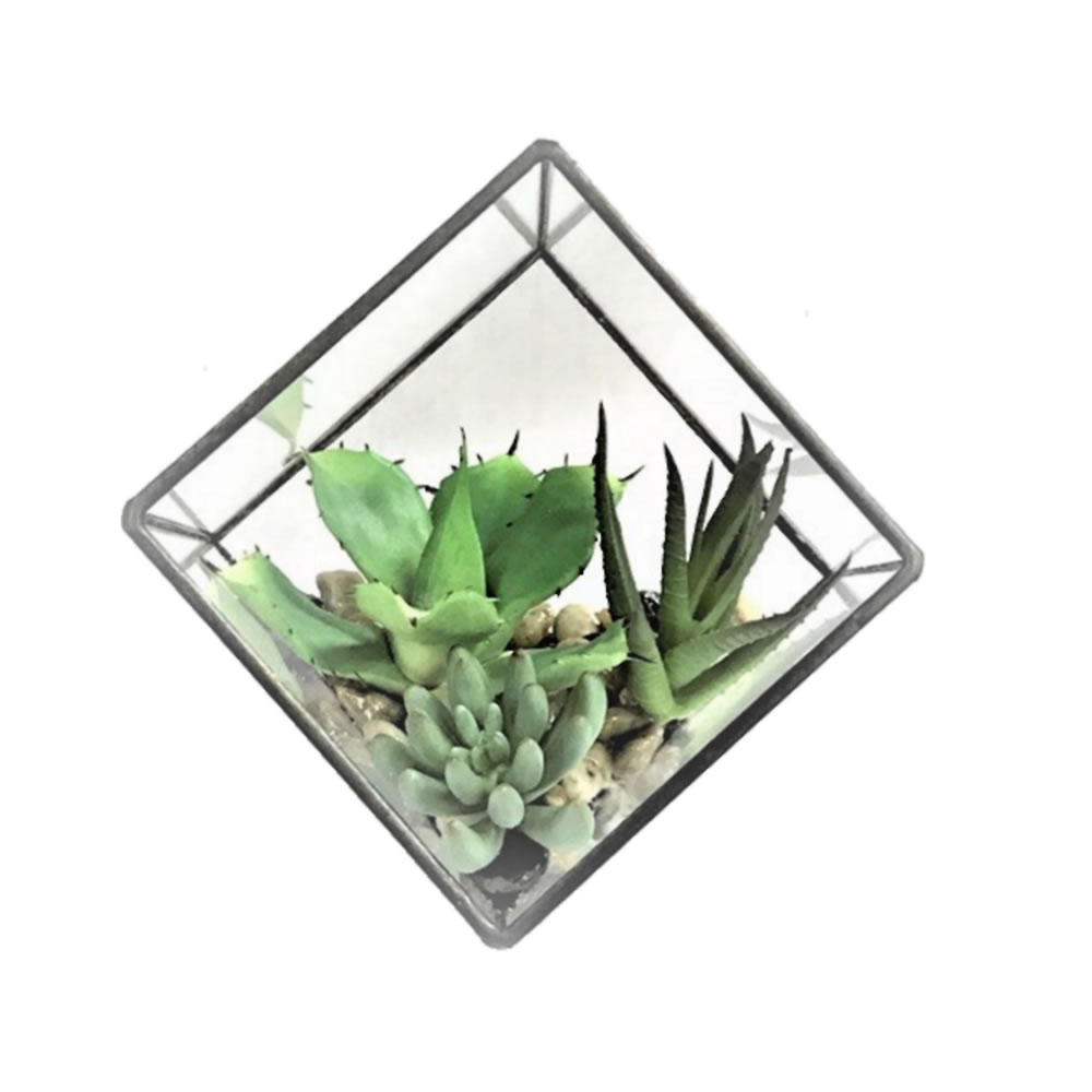 Vickerman Artificial Succulent and Terrarium Arrangement