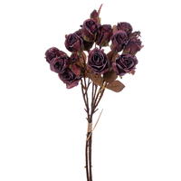 Vickerman Artificial 16.5" Dried Rose Bundle