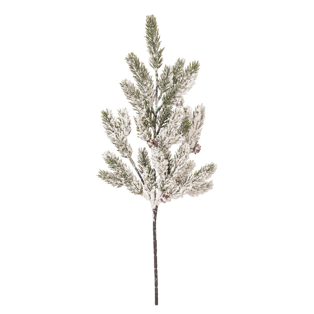 Vickerman Artificial Snowy Glitter Pinecone Fir Spray