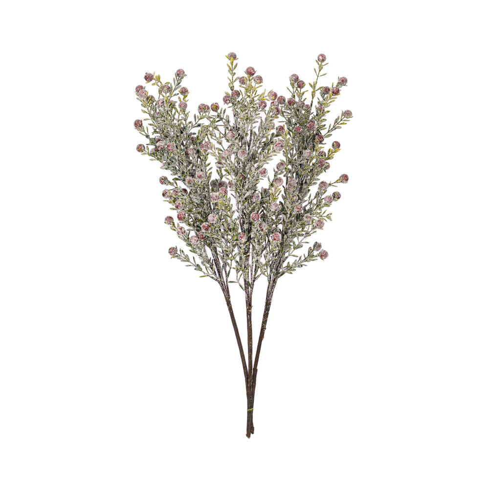 20.5" Frstd Red Berry Grnery Spray 3/Bag