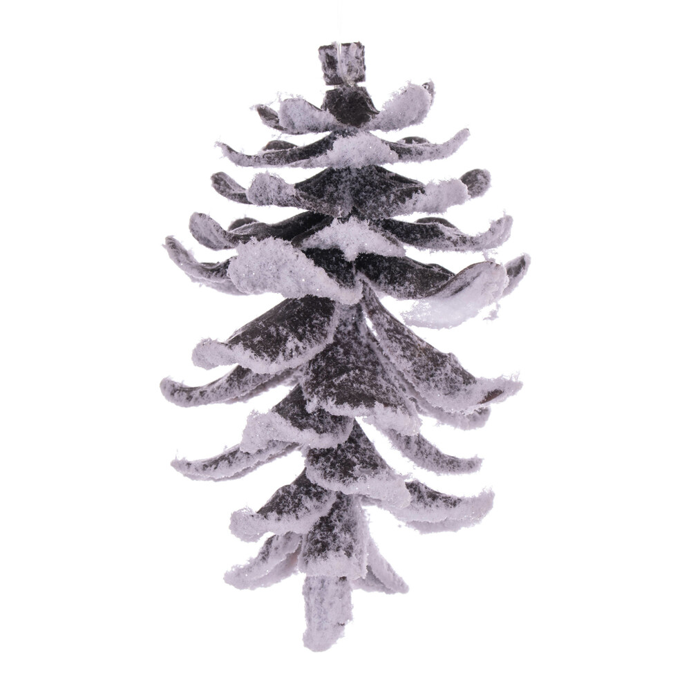 Vickerman Snowy Glitter Pinecone Ornament