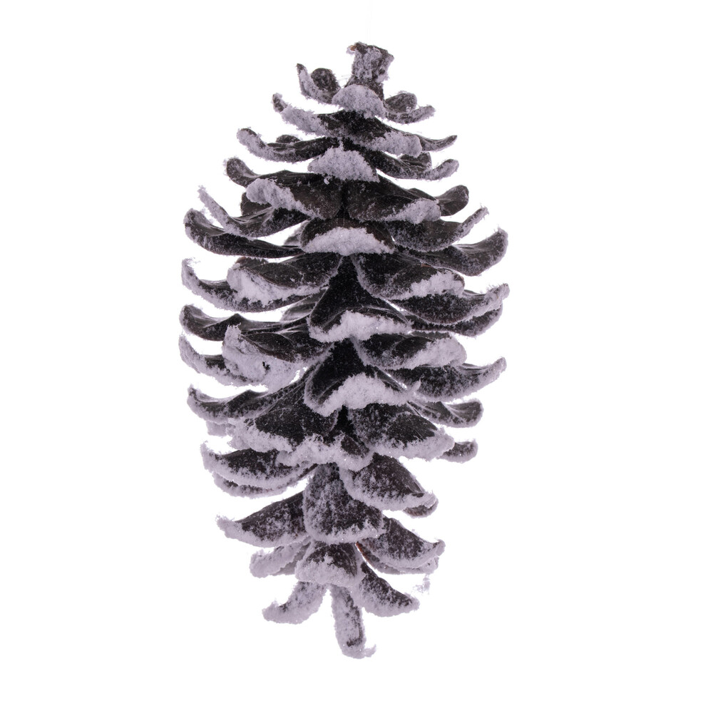 Vickerman Snowy Glitter Pinecone Ornament