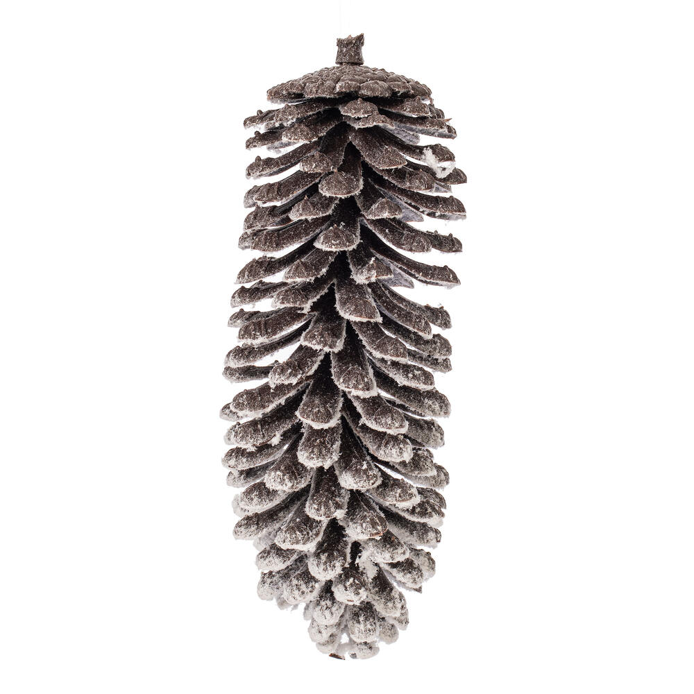 Vickerman Snowy Glitter Pinecone Ornament
