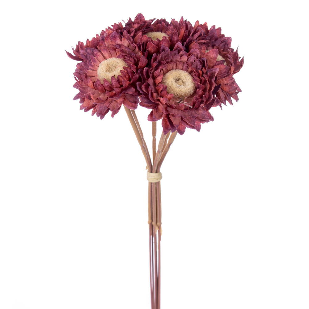 Vickerman 7" Artificial Daisy Stem, 6 per Bundle