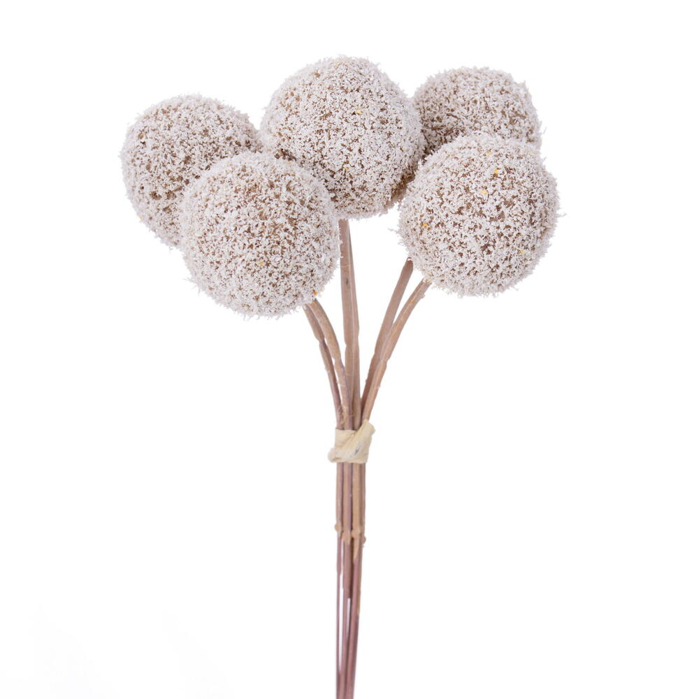 Vickerman 7" Artificial Billy Buttons Stem, 6 per Bundle