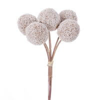 Vickerman 7" Artificial Billy Buttons Stem, 6 per Bundle