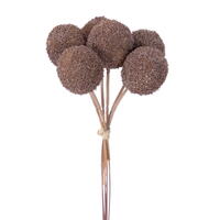 Vickerman 7" Artificial Billy Buttons Stem, 6 per Bundle