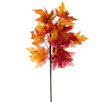 27" Fall Red Maple Leaf Spray 2/Bag