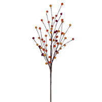 24" Orange Berry Spray 4/Bag