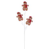 30" Brown Gingerbread Lady Spray 3/Bag