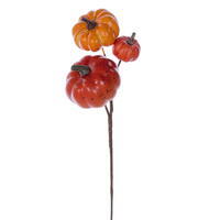 12" Orange & Yellow Pumpkin Pick 6/Bag