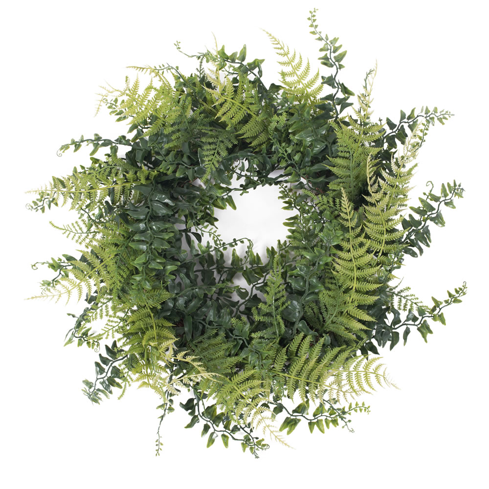 Vickerman Artificial Buckler Fern and Grass Wreath