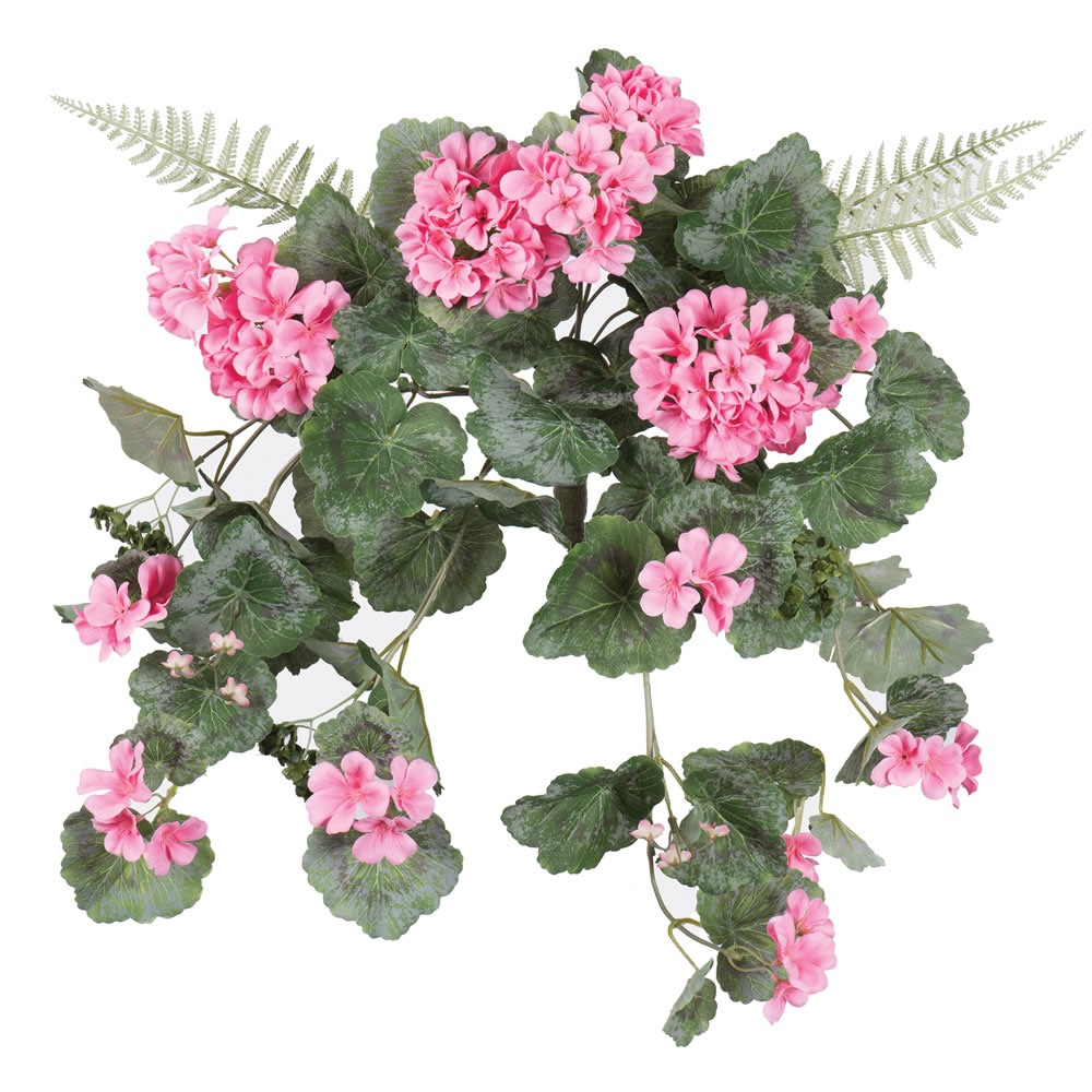 Vickerman Artificial Geranium Hanging Bush