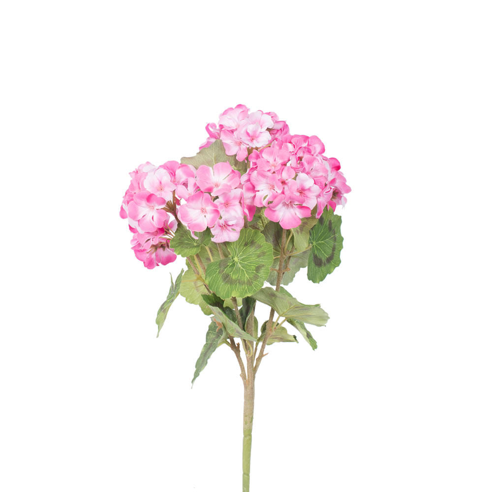 Vickerman 18" Artificial Geranium Bush, 4 per Pack