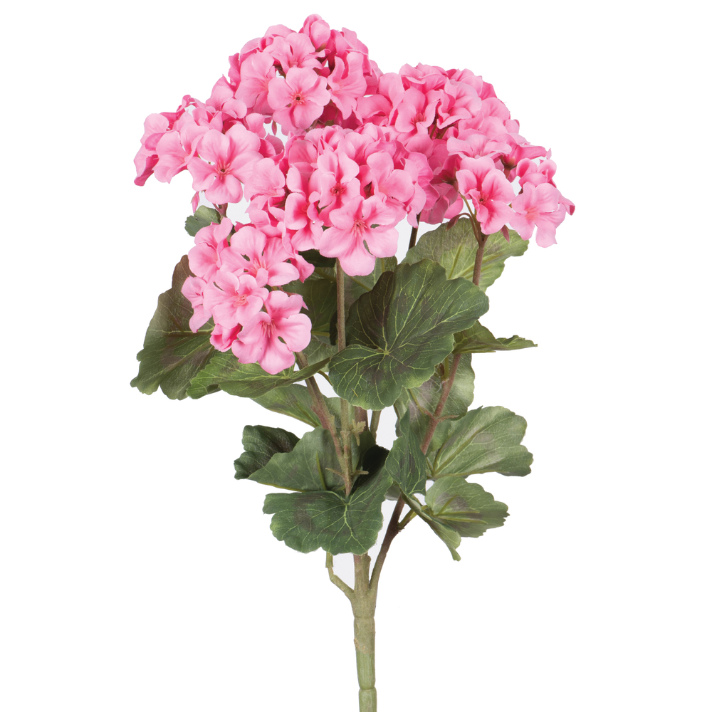 Vickerman 18" Artificial Geranium Bush, 4 per Pack