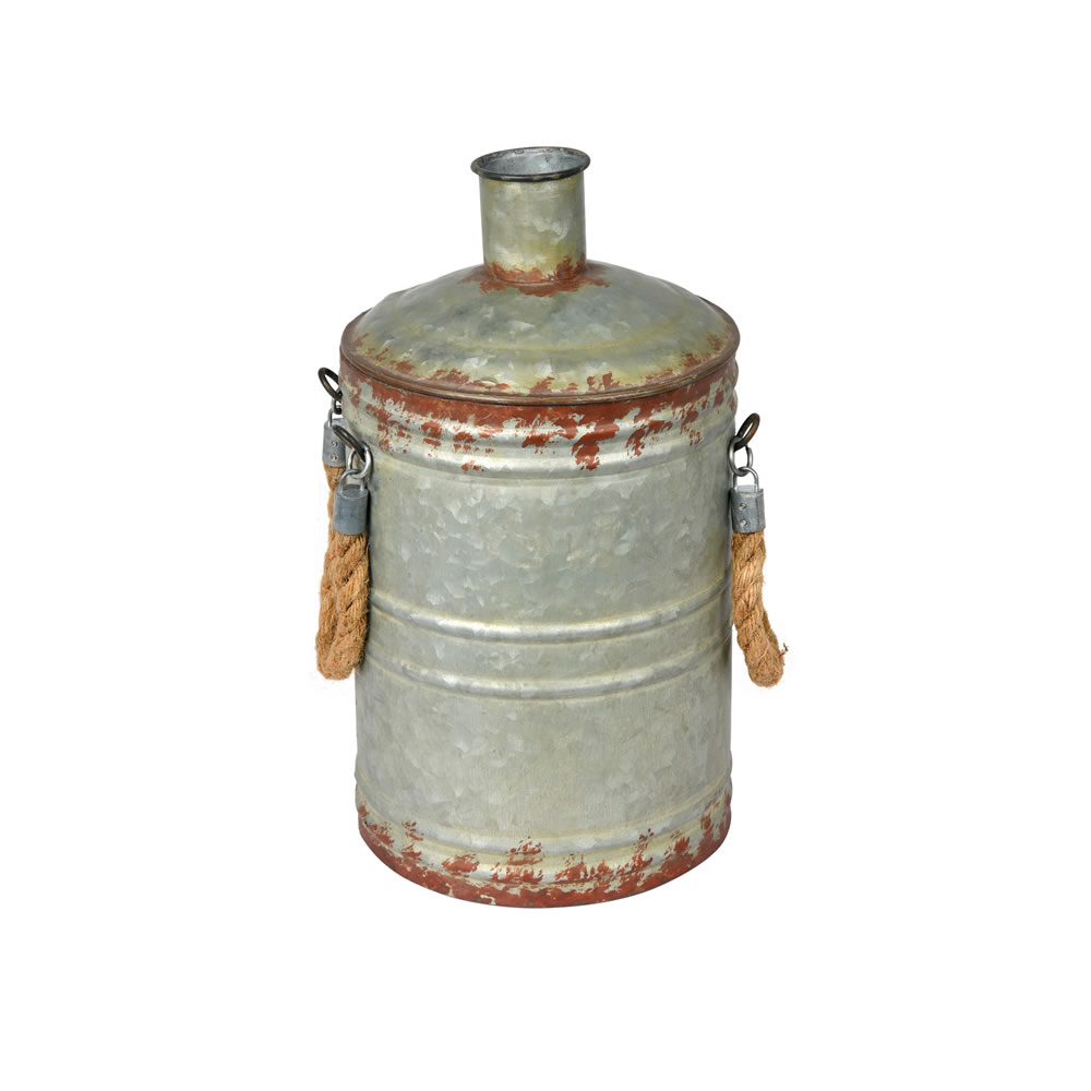 Vickerman Rustic Metal Container with Handles