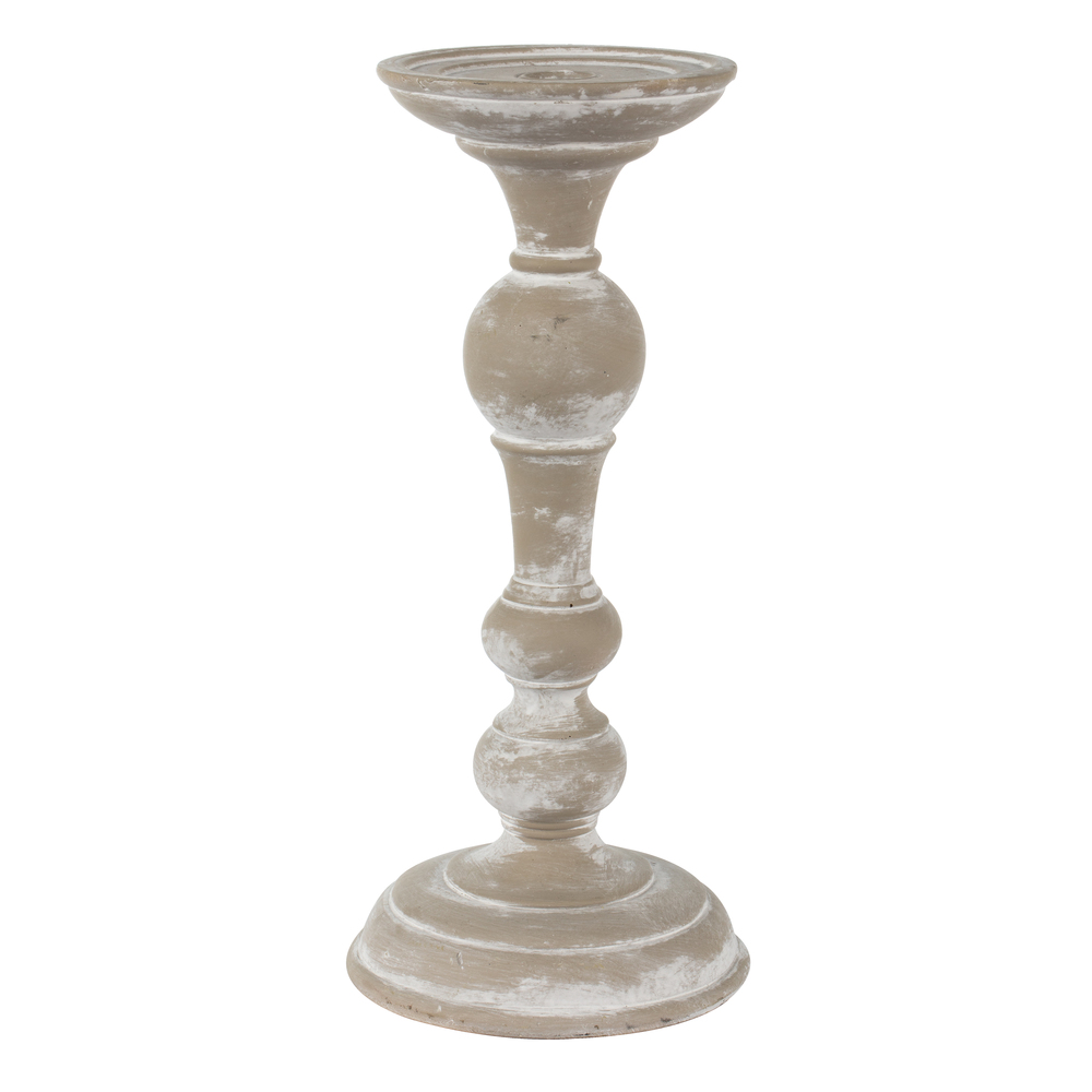 Vickerman White Candlestick Polyresin