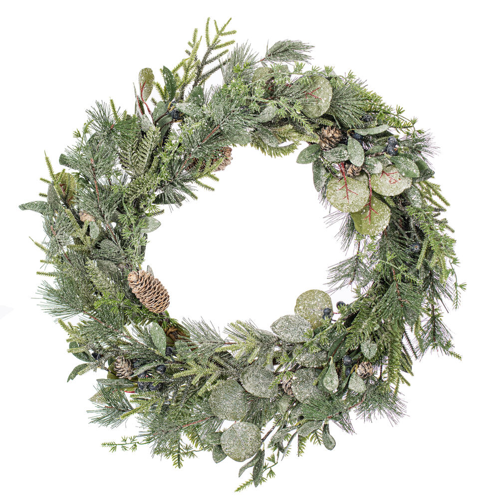 Vickerman Artificial Green Eucalyptus Berry Series