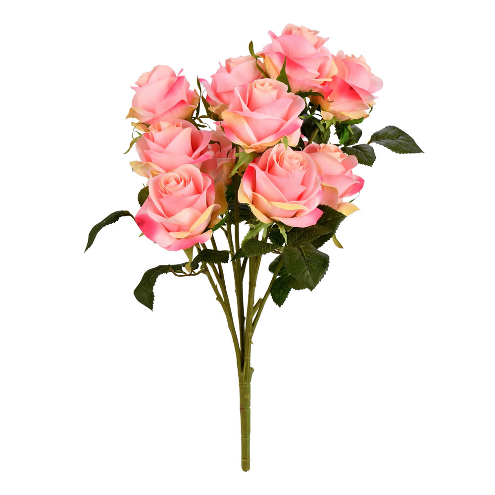 Vickerman 17.5" Artificial Rose Bush
