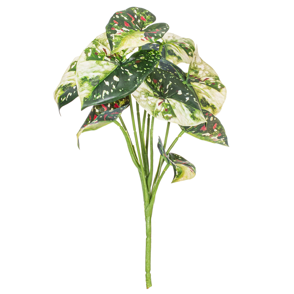 Vickerman 12.5" Artificial Variegated Leaves Spray, 3 per bag