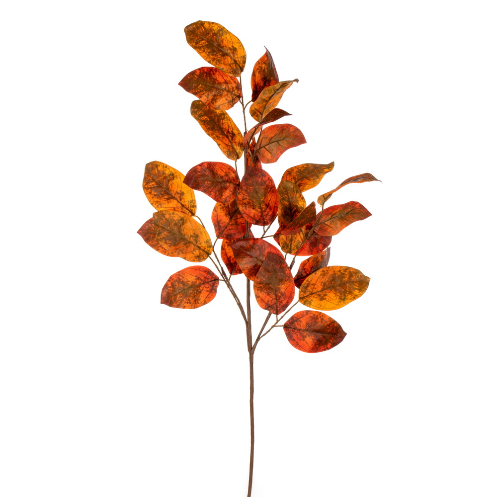 Vickerman Orange Artificial Apple Leaf Spray, 6/Bag