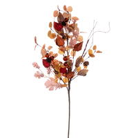 Vickerman Autumn Orange Assorted Maple leaves and Pinecones Collection