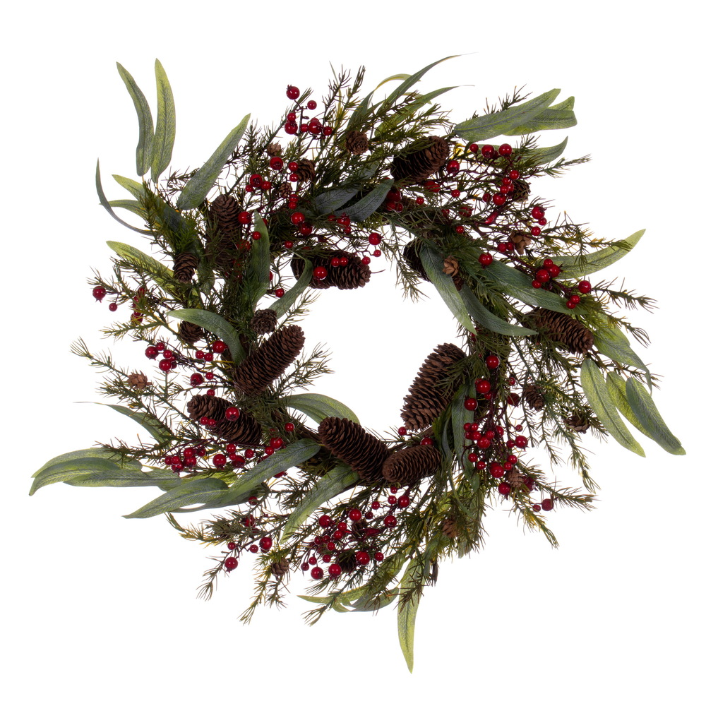 22" Green Leaf Wreath