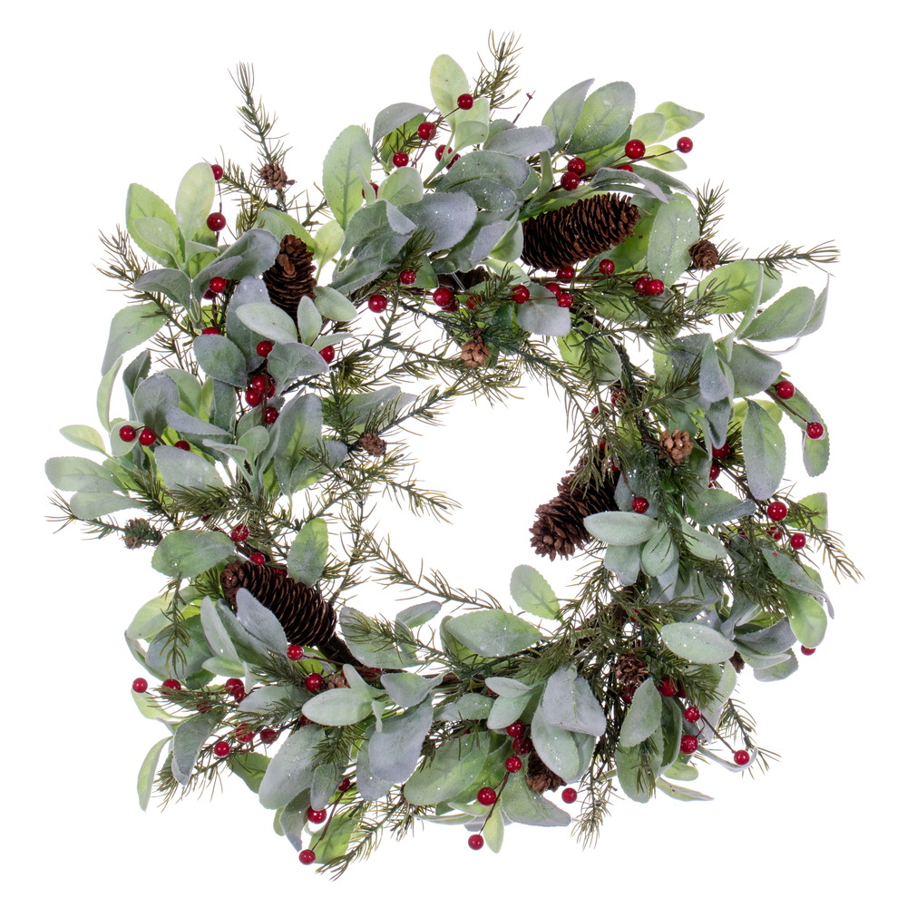 22" Green Leaf Wreath