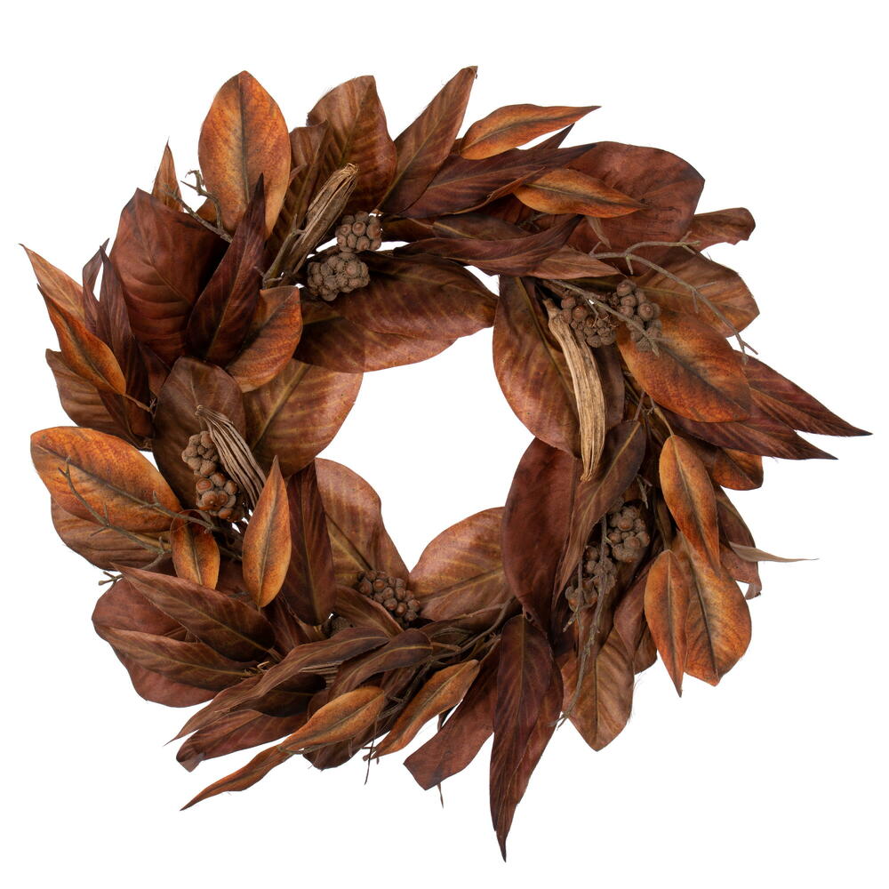 Vickerman Brown Artificial Magnolia Leaf Collection