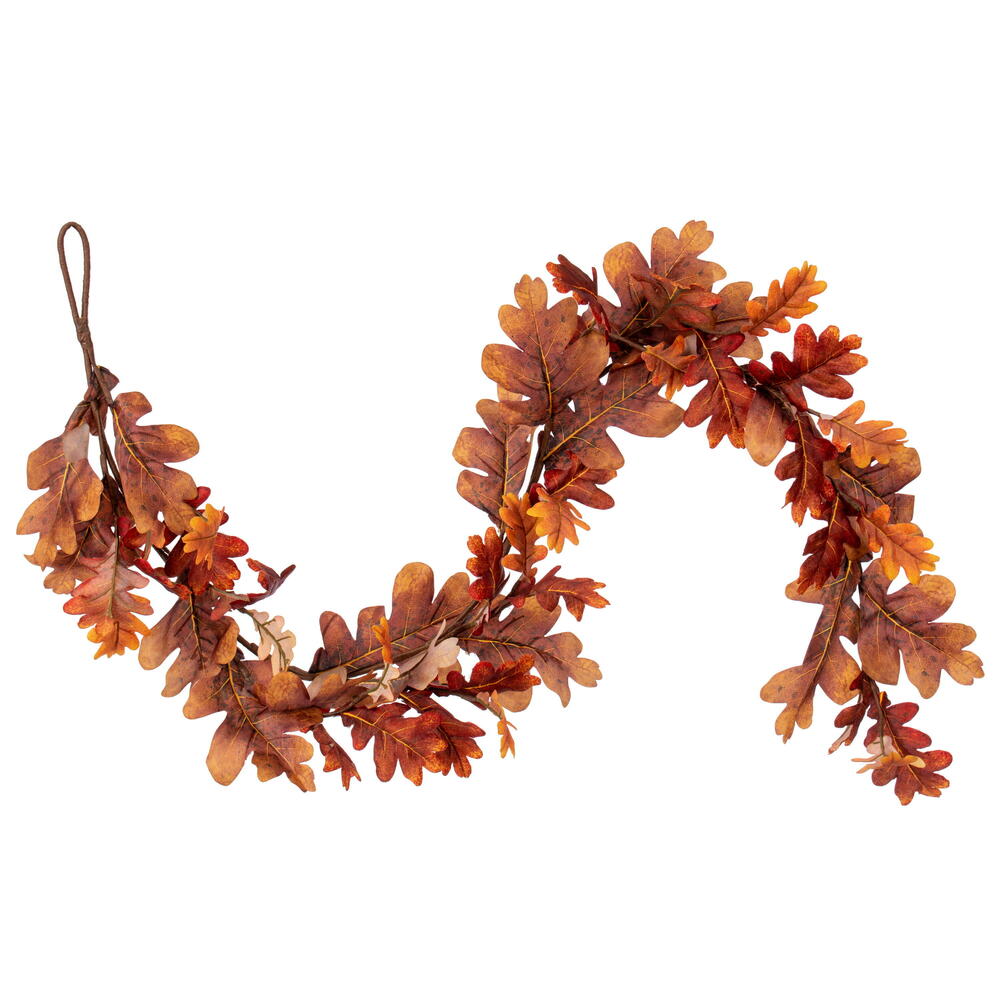 Vickerman Orange Autumn Artificial Oak Leaf Collection