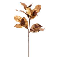 Vickerman Metallic Gold Artificial Magnolia Leaf Collection