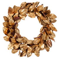 Vickerman Metallic Gold Artificial Magnolia Leaf Collection