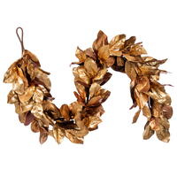 72" Gold Magnolia Leaf Garland