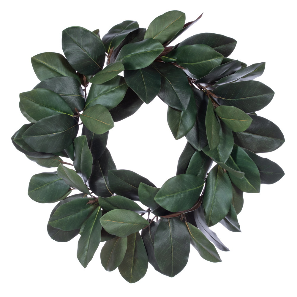 Vickerman Artificial Green Magnolia Leaf Wreath