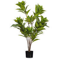 Vickerman Artificial Alocasia Zebrina Potted