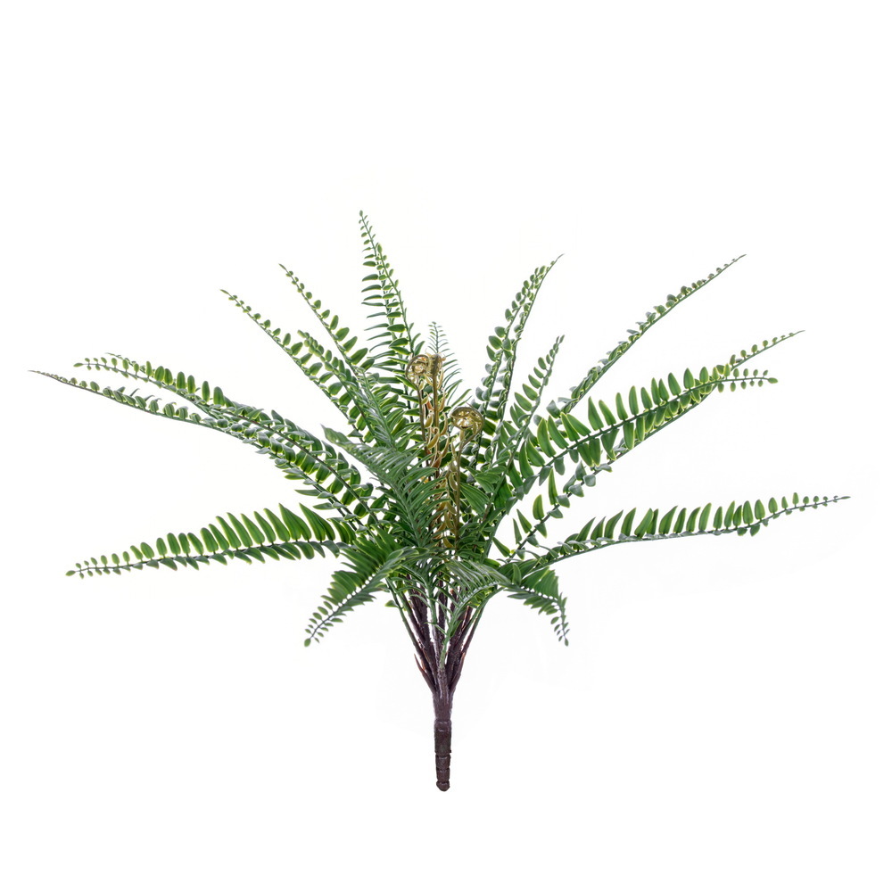 18" Green Boston Fern Bush UV 2/bag