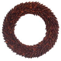 18" Brown Natural Hemp Shell Wreath
