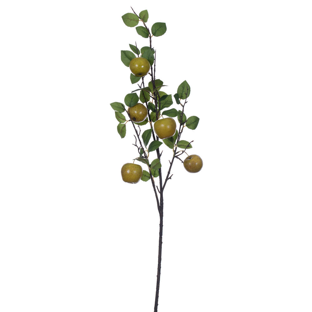 24" Yellow/Green Apple Fruit Branch 3/Bg