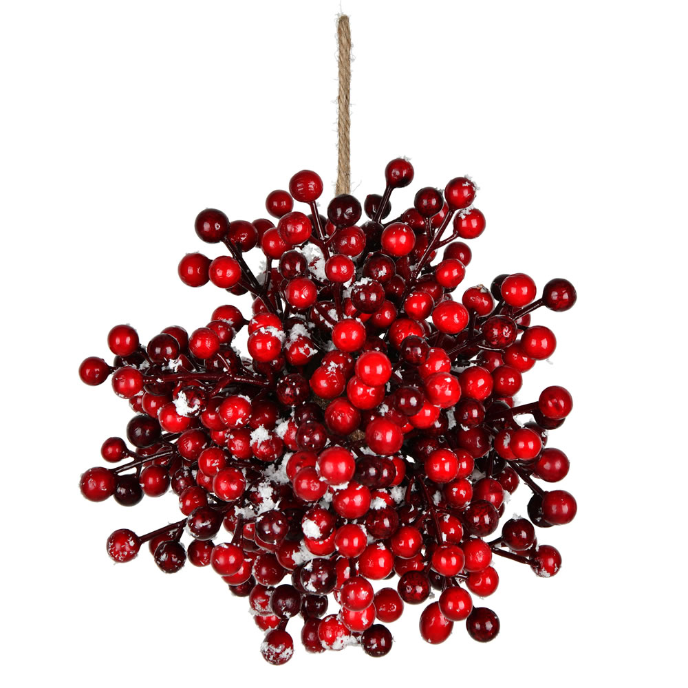 Vickerman Red Artificial Snow Berry Collection