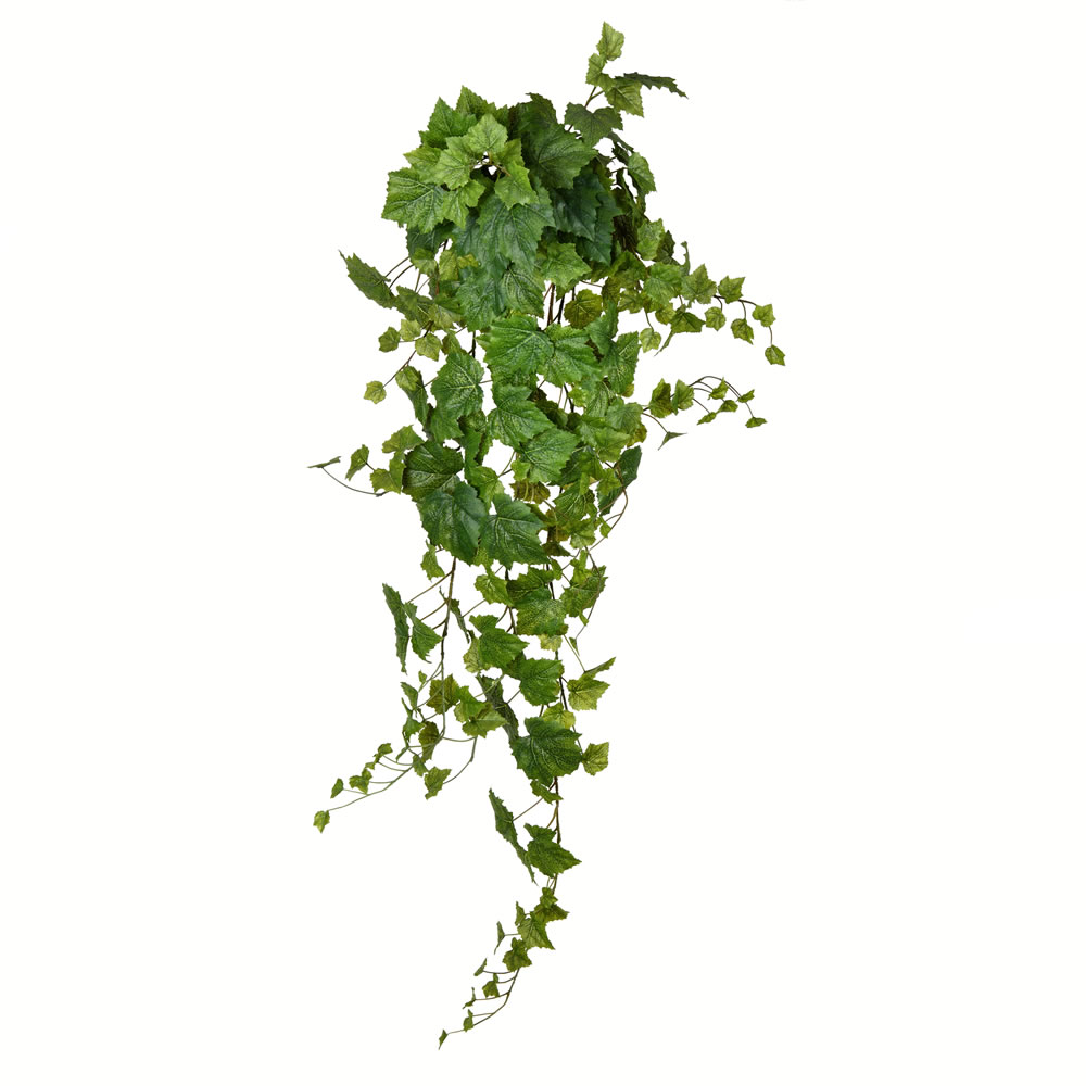 Vickerman Artificial Green Grape Leaf Ivy Hanging Bush